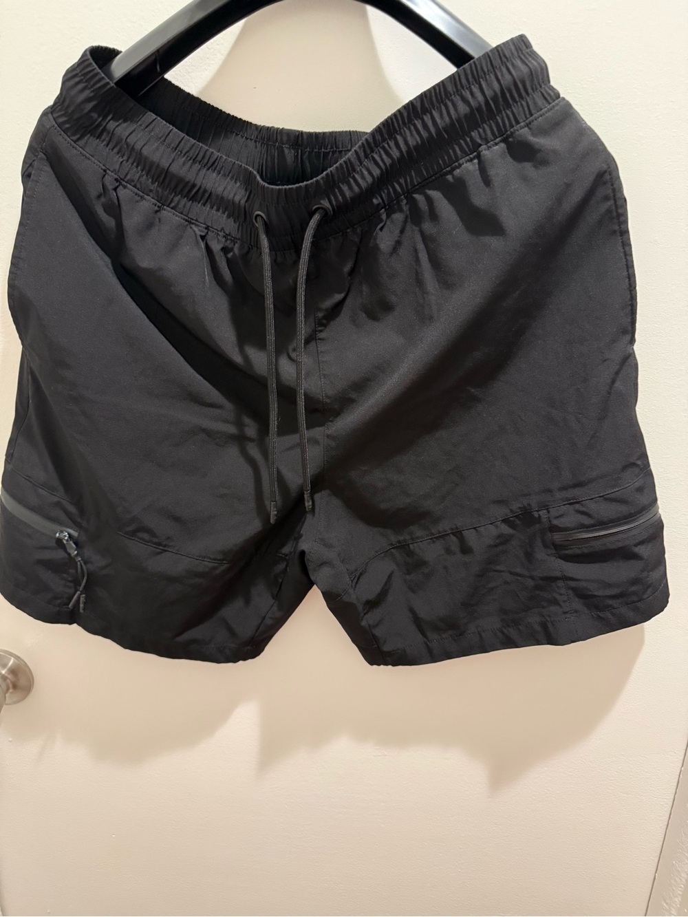 Men's Black Quick-Dry Athletic Shorts